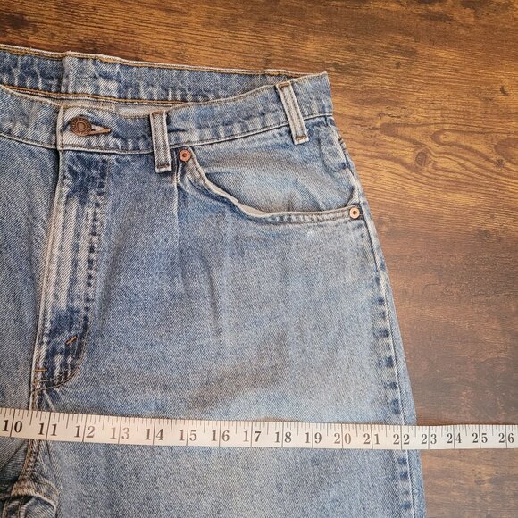 Vtg Levi's 580 Baggy Jeans Orange Tab USA Men 34x32 (Fits 32x30) 90's Light Wash - Picture 8 of 11